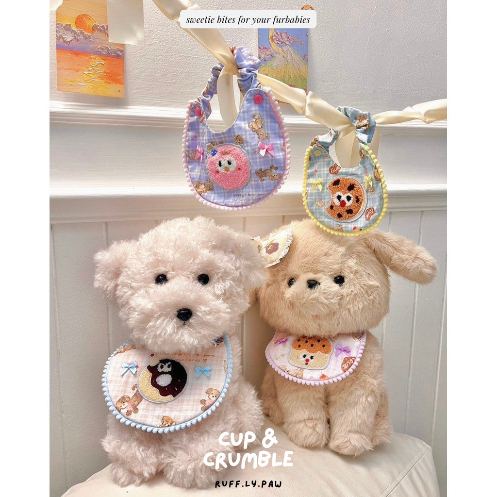 Cup & Crumble Bib and Bear Hat for Pets
