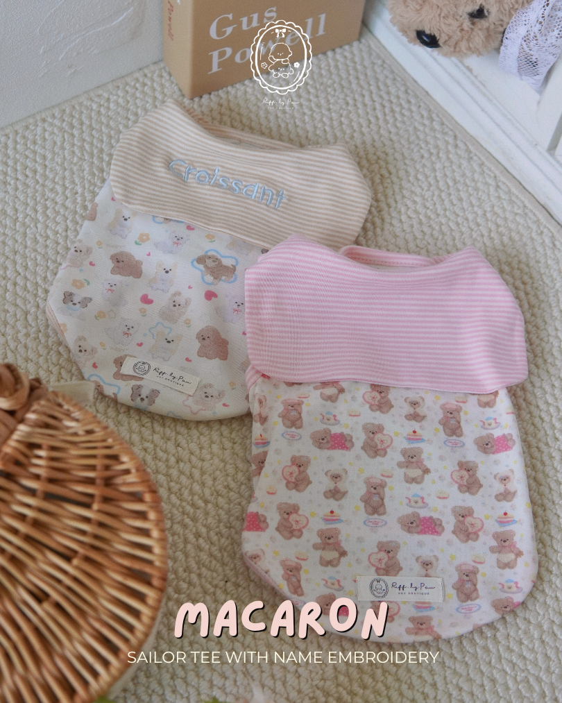 Macaron Sailor Tee with Embroidery