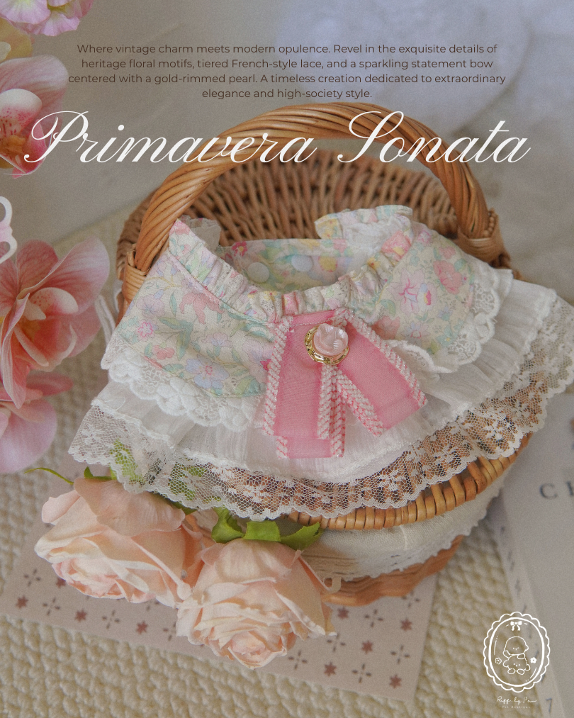 Primavera Sonata Collar | Luxury Floral Vintage Pet Scarf