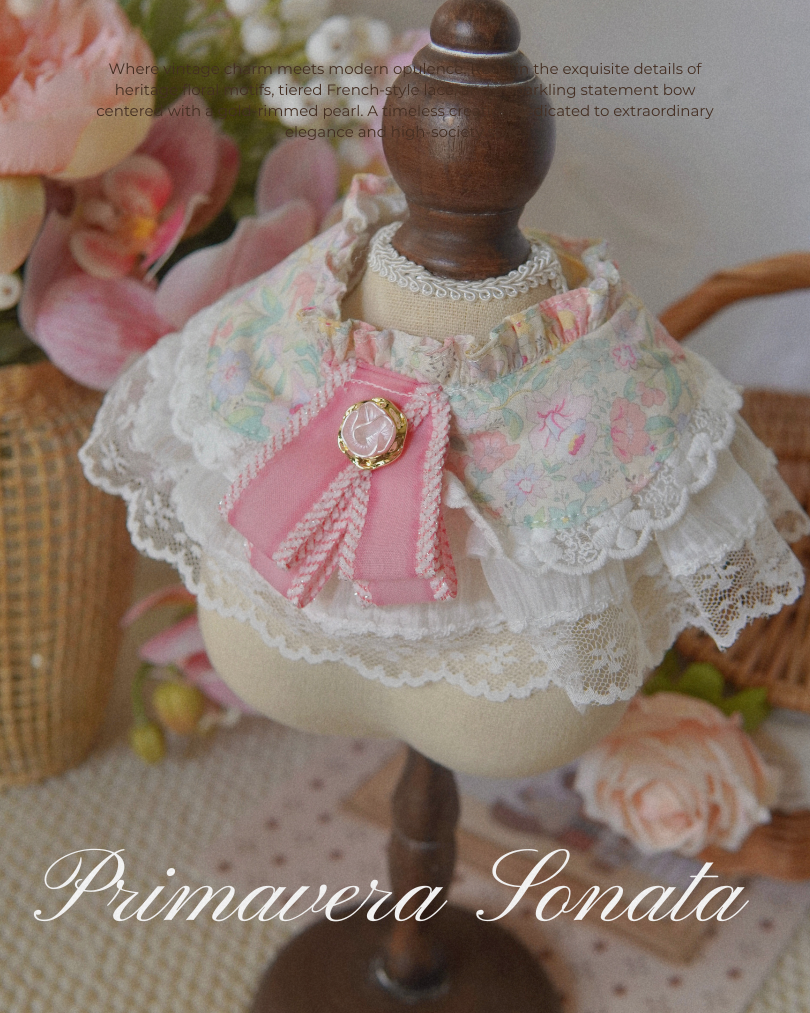 Primavera Sonata Collar | Luxury Floral Vintage Pet Scarf
