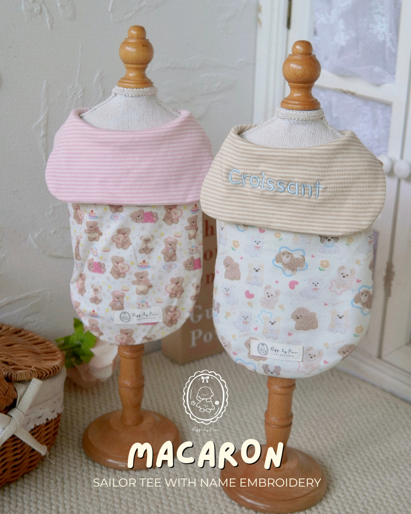 Macaron Sailor Tee with Embroidery