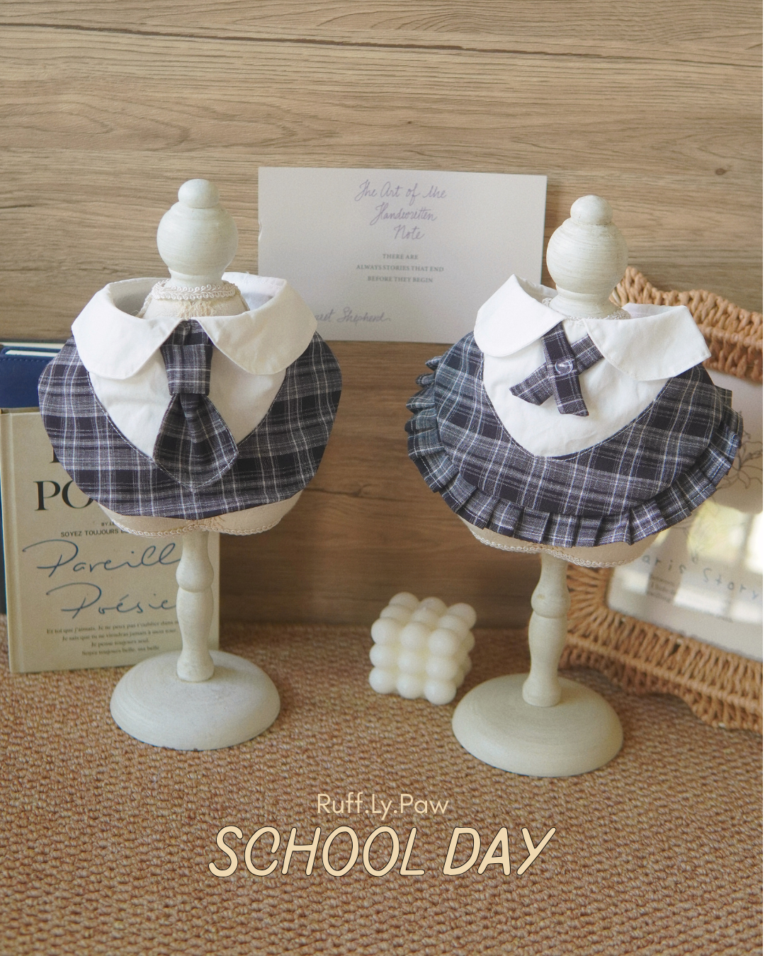 School Days Pet Collar: Boy & Girl Uniform