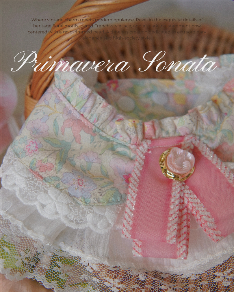 Primavera Sonata Collar | Luxury Floral Vintage Pet Scarf