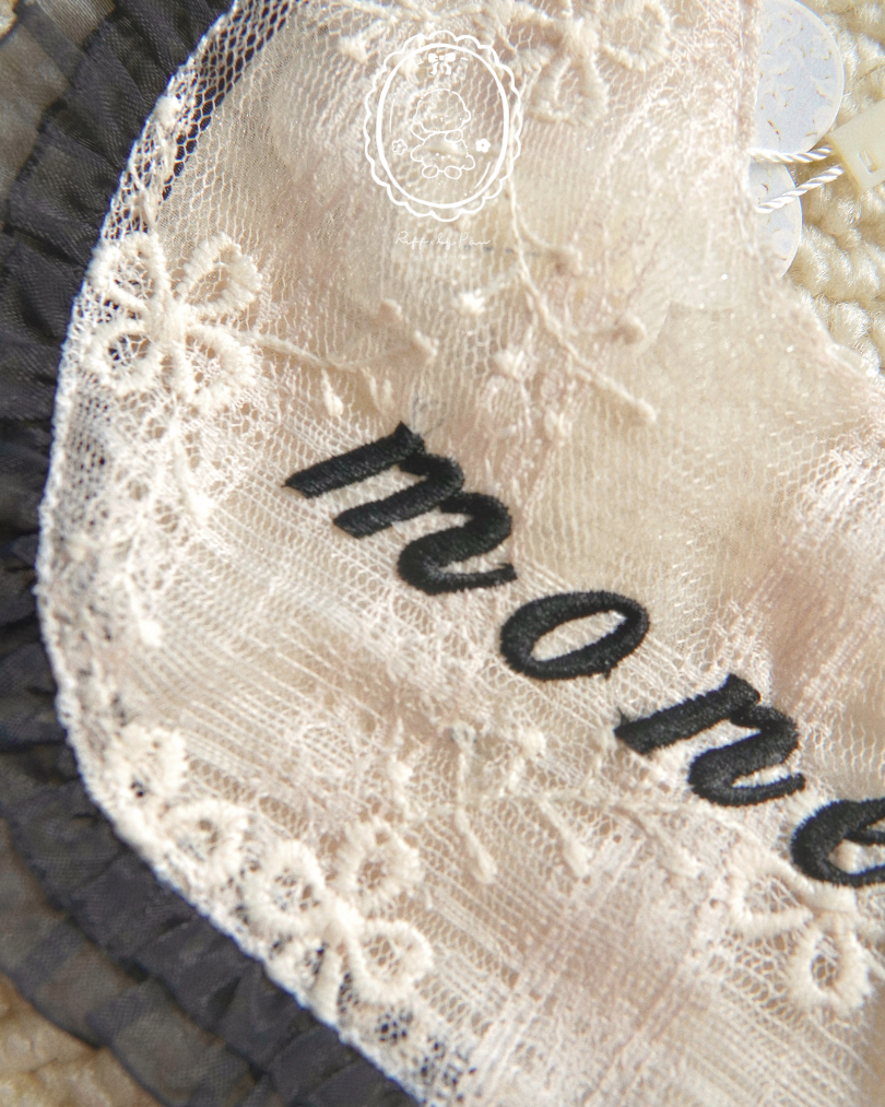 Fiona Personalized Lace Scallop Pet Bib (Limited Pieces)