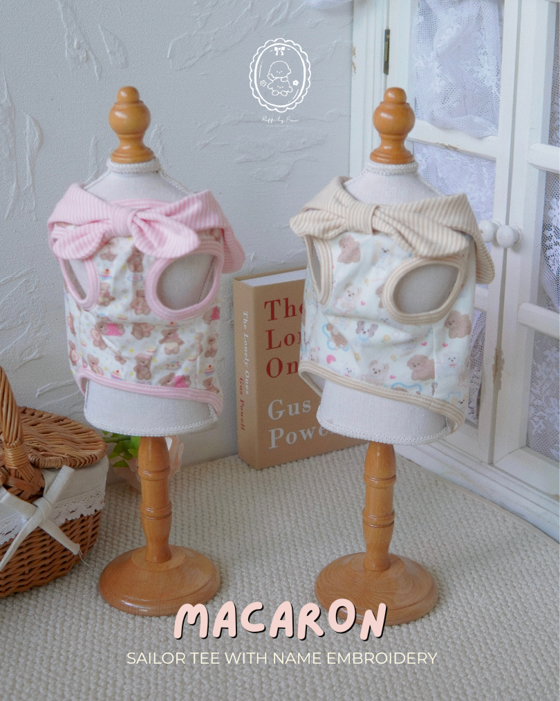 Macaron Sailor Tee with Embroidery