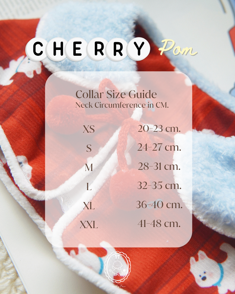 Cherry Pom Cape: Vintage Festive Pet Cloak with Cloud-Soft Faux Fur Collar (Personalized Custom Embroidery Available)