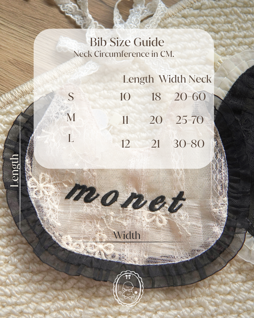 Fiona Personalized Lace Scallop Pet Bib (Limited Pieces)