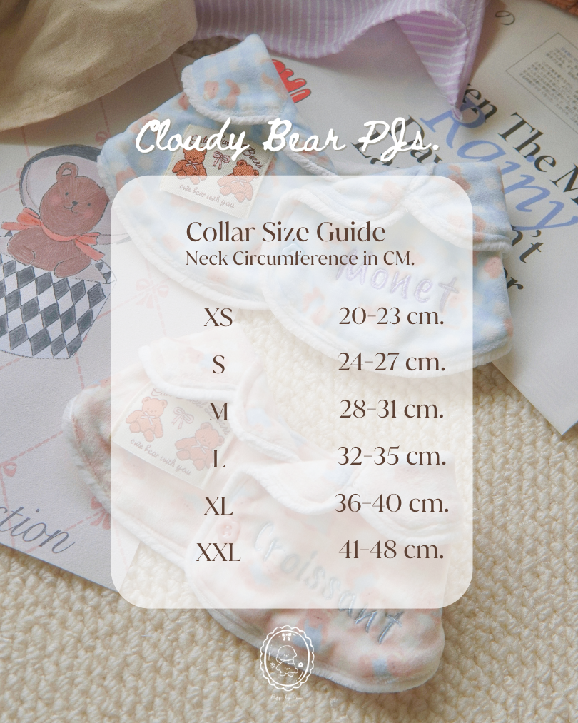 Cloudy Bear Pyjamas: Ultra-Soft Velvet Pet Sleepwear with Artistic Embroidery