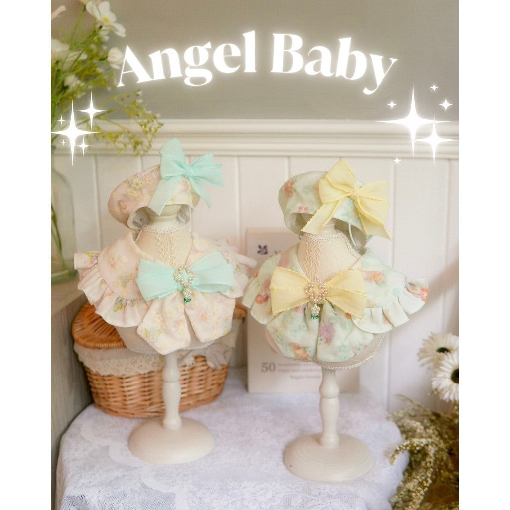 Angel Baby Pet Collar with Matching Beret
