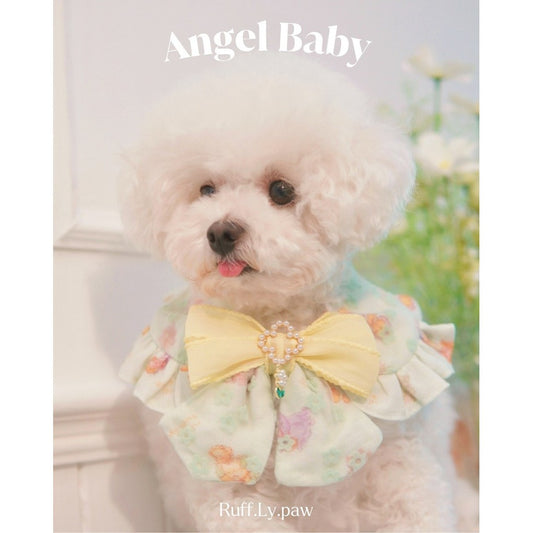 Angel Baby Pet Collar with Matching Beret