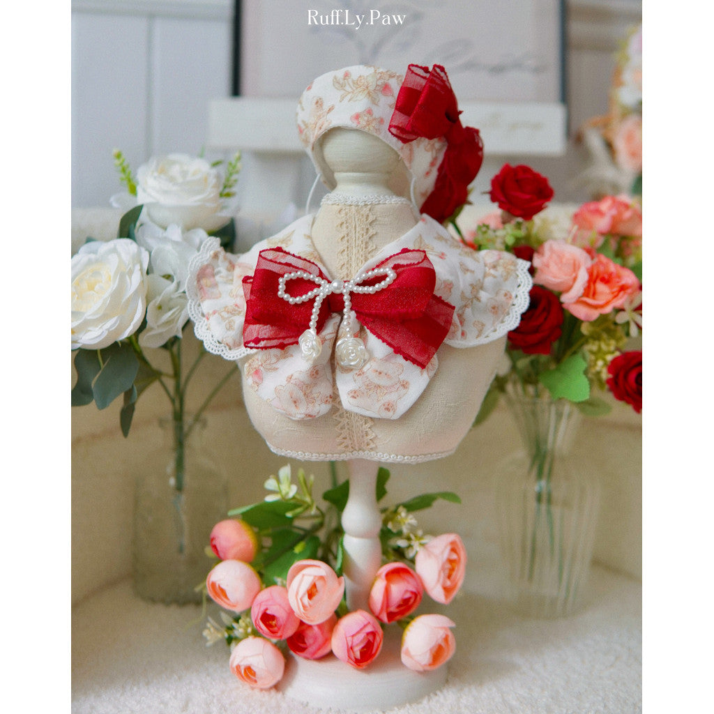 Bella Rosie Pet Collar and Matching Beret
