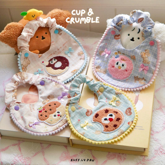 Cup & Crumble Bib and Bear Hat for Pets