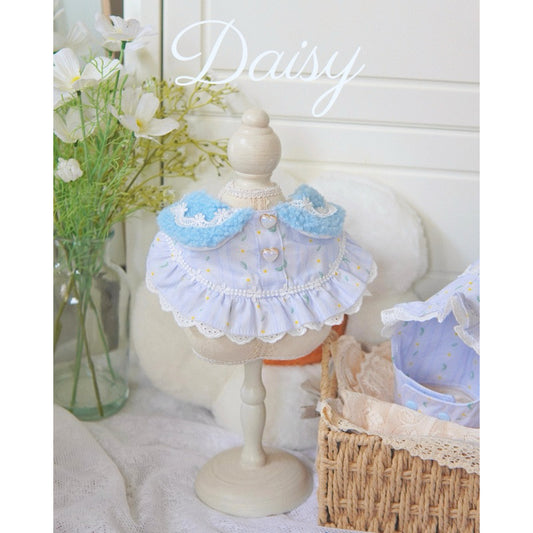 Daisy - New Fluffy Collar by Ruff.Ly.Paw คอลล่าสีฟ้าปกนุ่มนิ่มพร้อมหมวกปลายแหลม