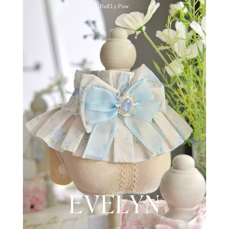 Evelyn Pleated Collar with matching Beret คอลล่าเจ้าหญิงทรงจีบรอบแต่งริบบิ้นพร้อมหมวก