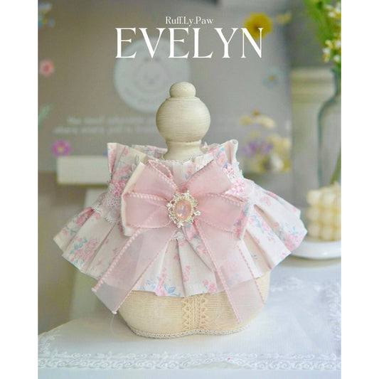 Evelyn Pleated Collar with matching Beret คอลล่าเจ้าหญิงทรงจีบรอบแต่งริบบิ้นพร้อมหมวก