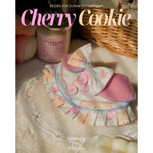 Cherry Cookie ชุดสัตว์เลี้ยงลายเชอร์รี่คุ้กกี้กระโปรงจีบ