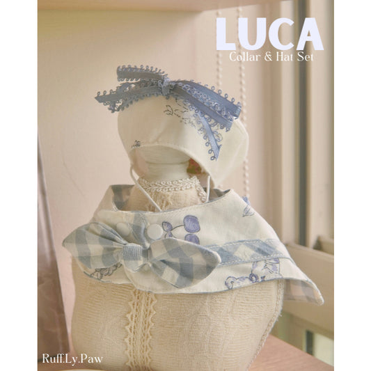 Luca Pet Collar & Hat Set